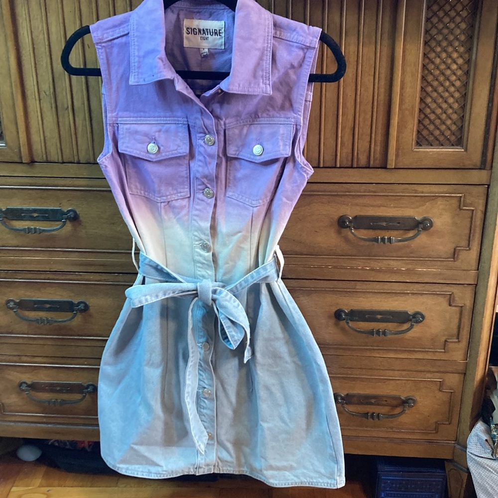 SIGNATURE EIGHT Pastel Denim Dress